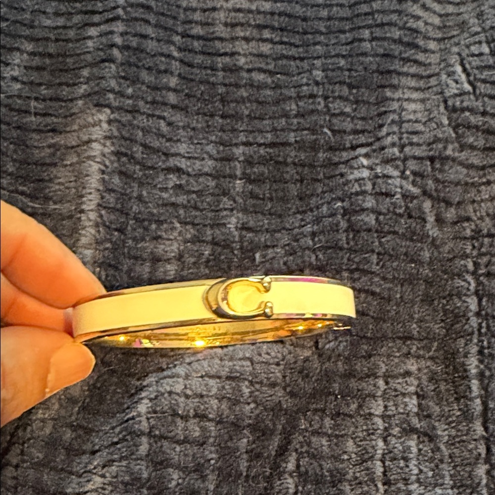 Coach Gold and Cream Bracelet